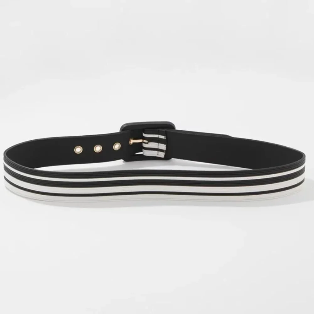White House Black Market Black + White Belt — Size S (NWT)